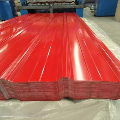 покрытый цвет 750mm настилающ крышу рифленый лист Gi листа SGCC покрытый цветом