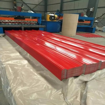 Покрытый цинк ISO 18001 настилающ крышу плита крыши цвета листа AZ160 голубая
